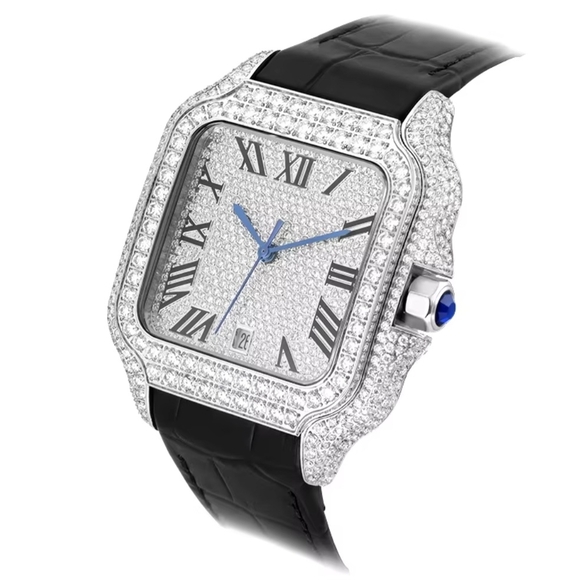 Iced Out Mossinite Automatic Square Luxury Mechanical Bust Down Watch - Picture 3 of 14